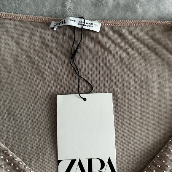 Zara NWT Rhinestone Top - Picture 3 of 6